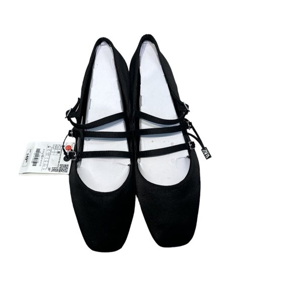 Zara Buckled Ballet Flats Size 7.5 - Picture 7 of 10